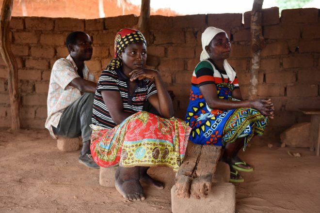 Woman affected by lymphatic filariasis in Mozambique